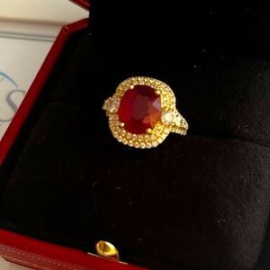 Custom diamond & ruby ring